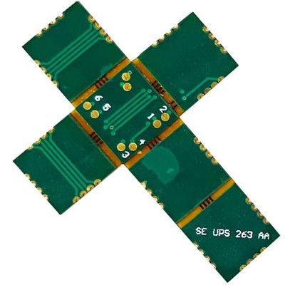 좋은 가격 4L 엄격한 플렉스 PCB 반 홀 ENIG 0.7 밀리미터 녹색 커버 필름 백인 온라인으로